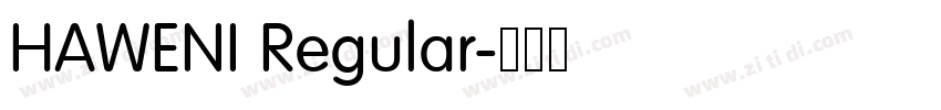 HAWENI Regular字体转换
